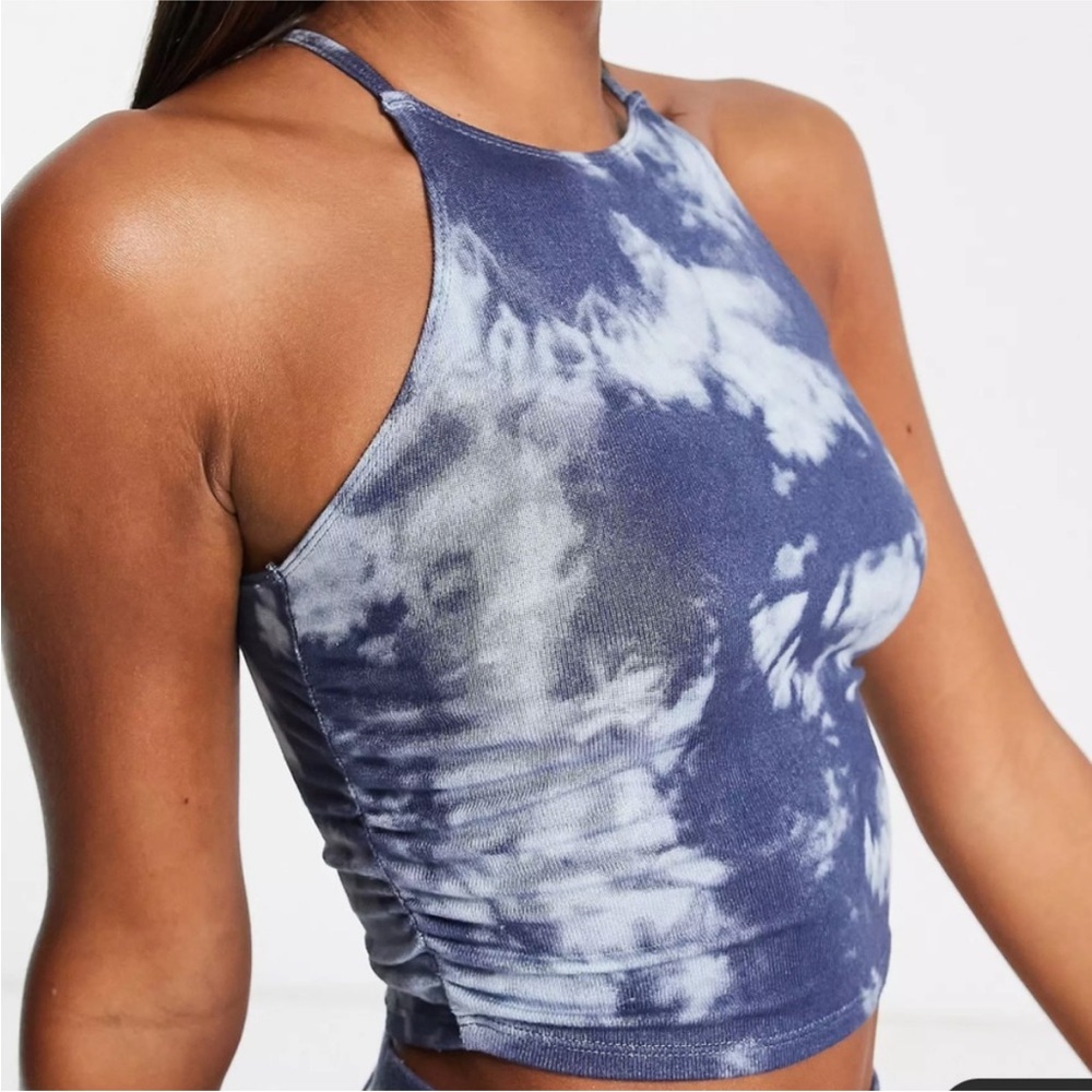 Gilly Hicks Cozy Halter Tank Top - Blue Wash